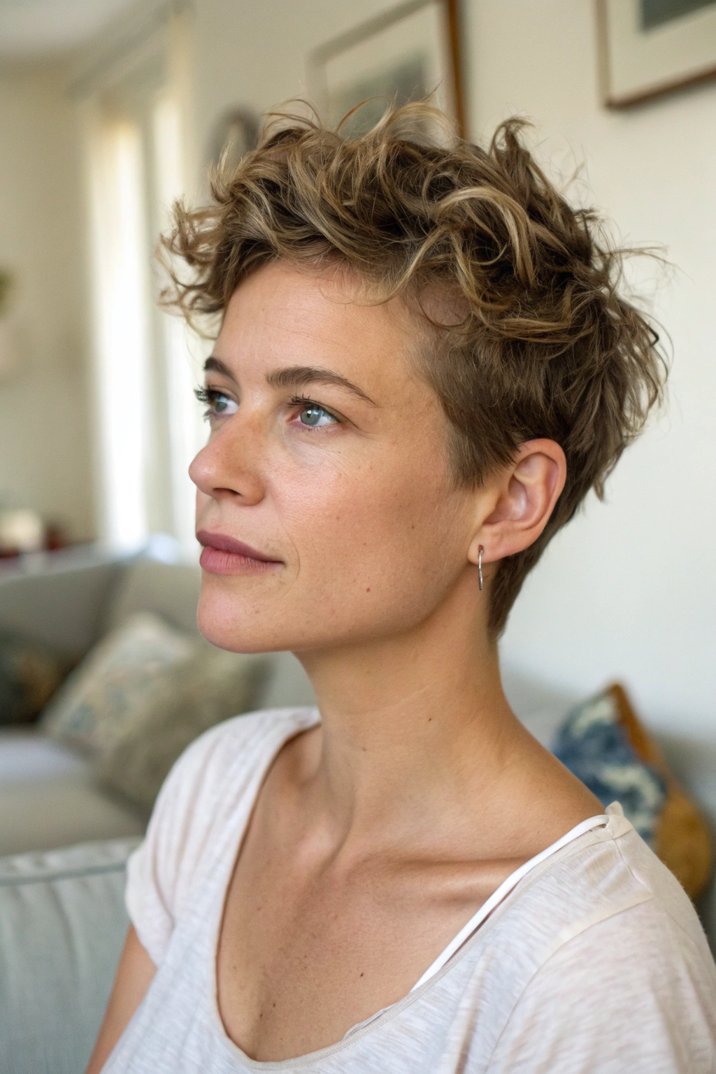 17) messy textured crop