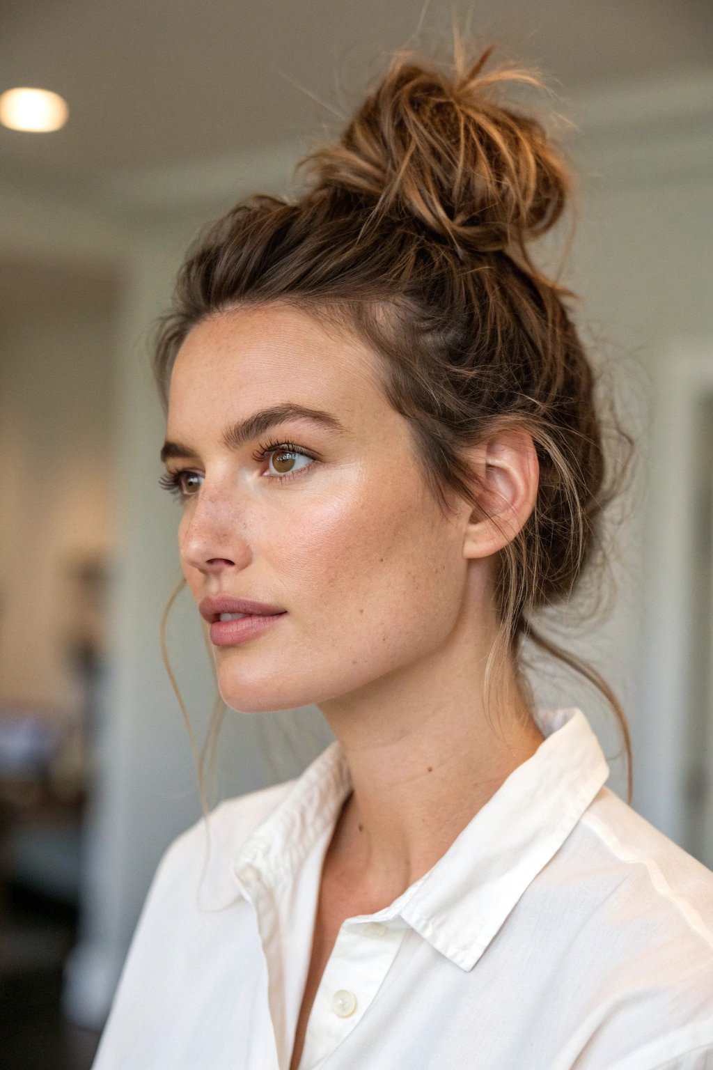 9) messy textured bun