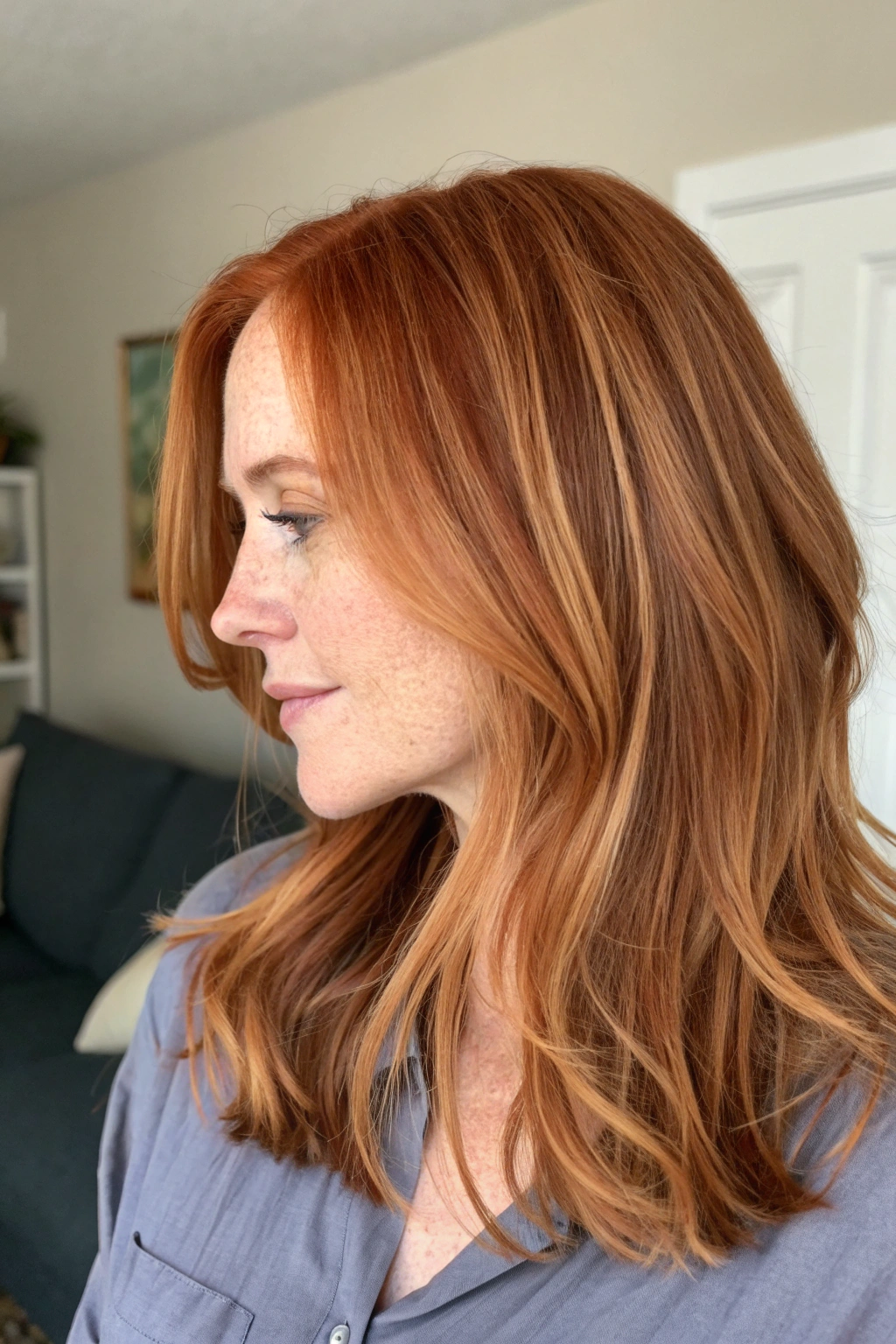 2) strawberry blonde highlights