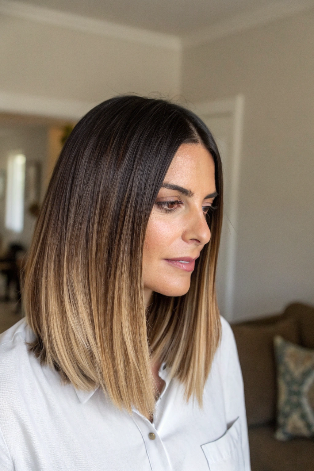 10) ombre long bob haircut