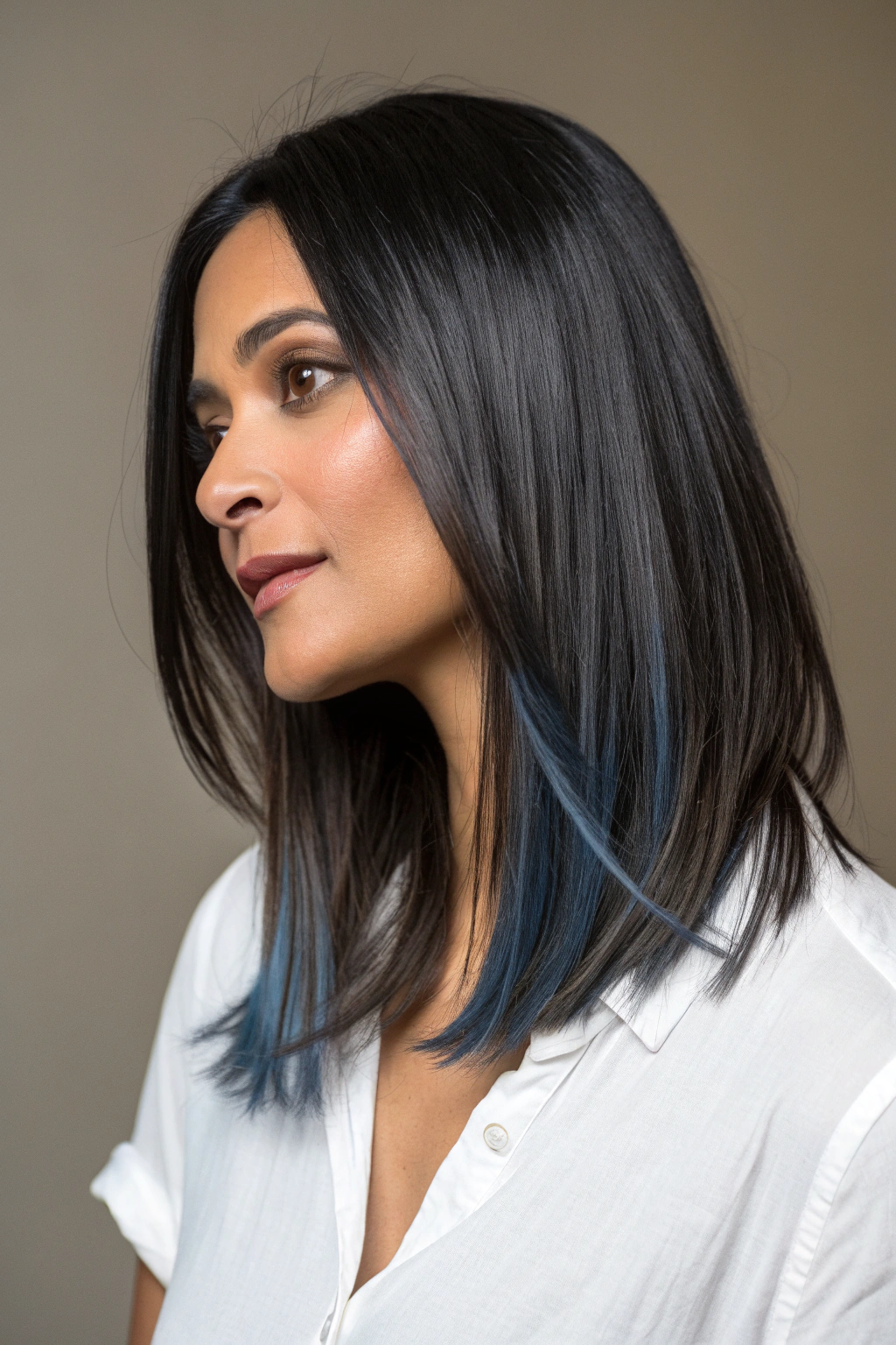 5) midnight black with blue undertones