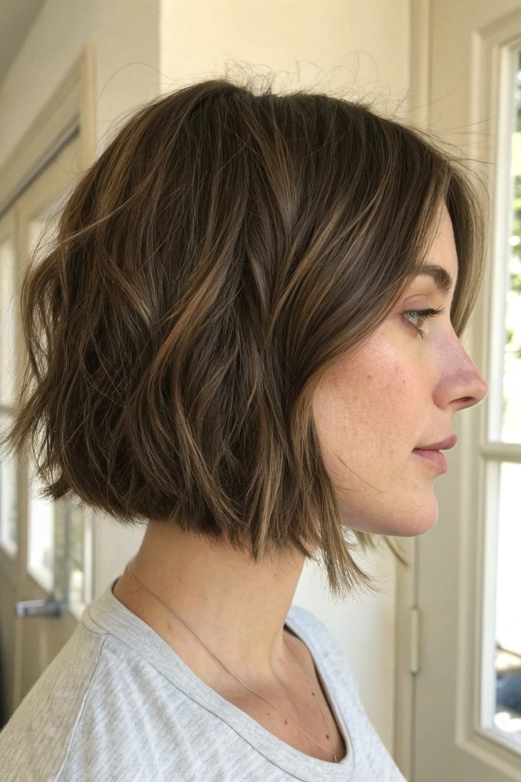 1) layered bob