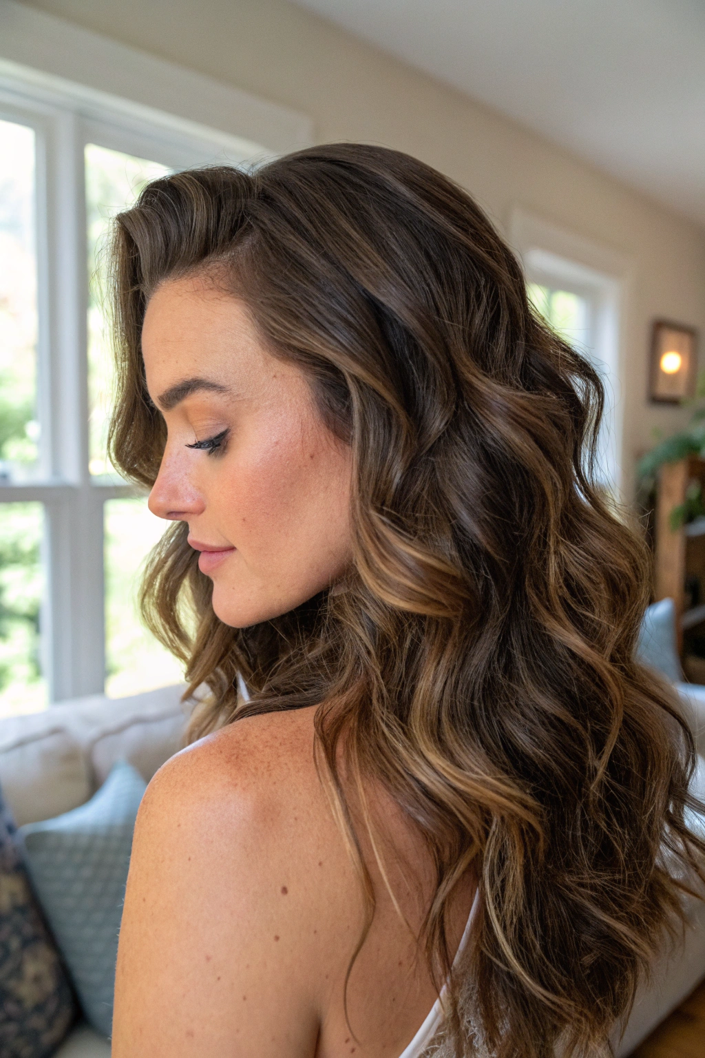 13) deep side part with volume