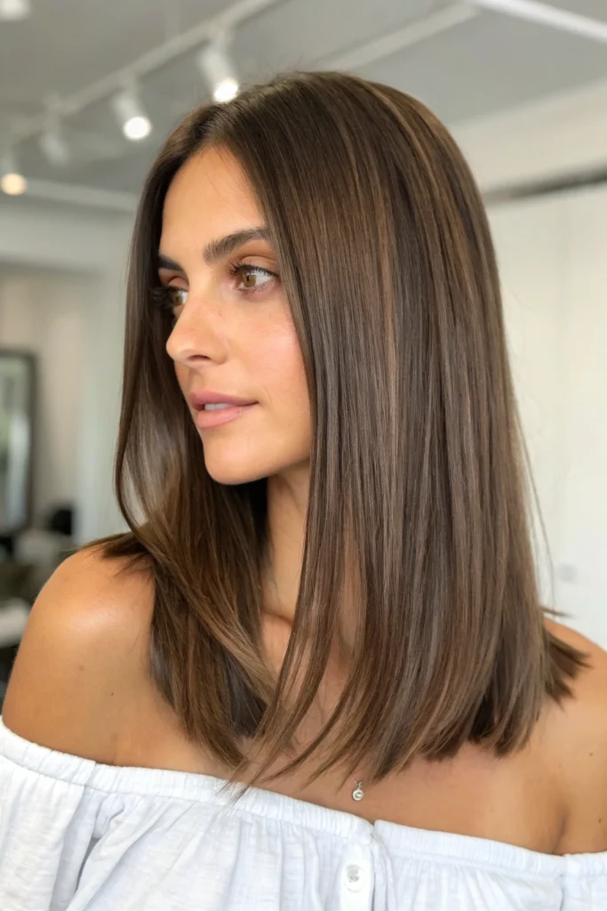 Long bob for thick hair