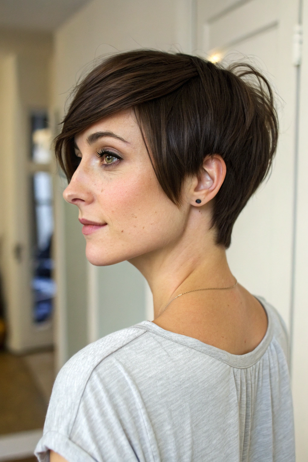3) asymmetrical long pixie cut