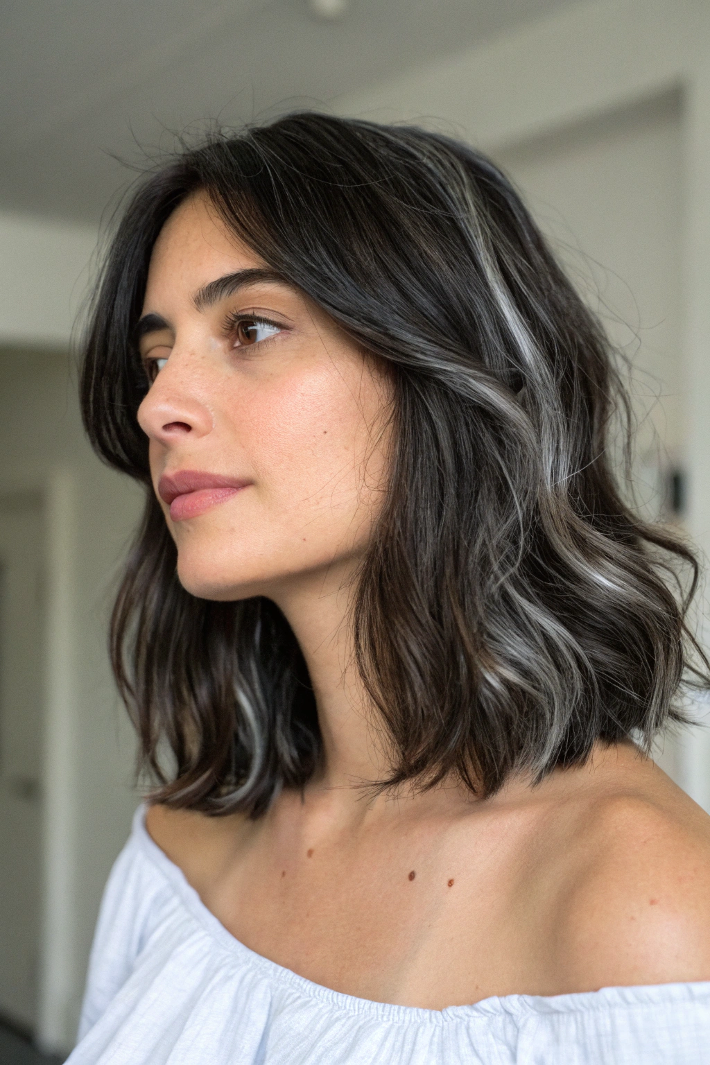 15) smoky black with silver highlights