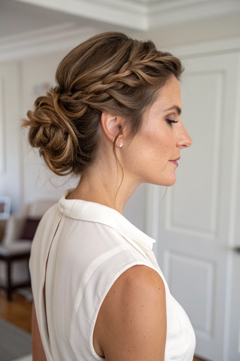 11) twisted halo updo