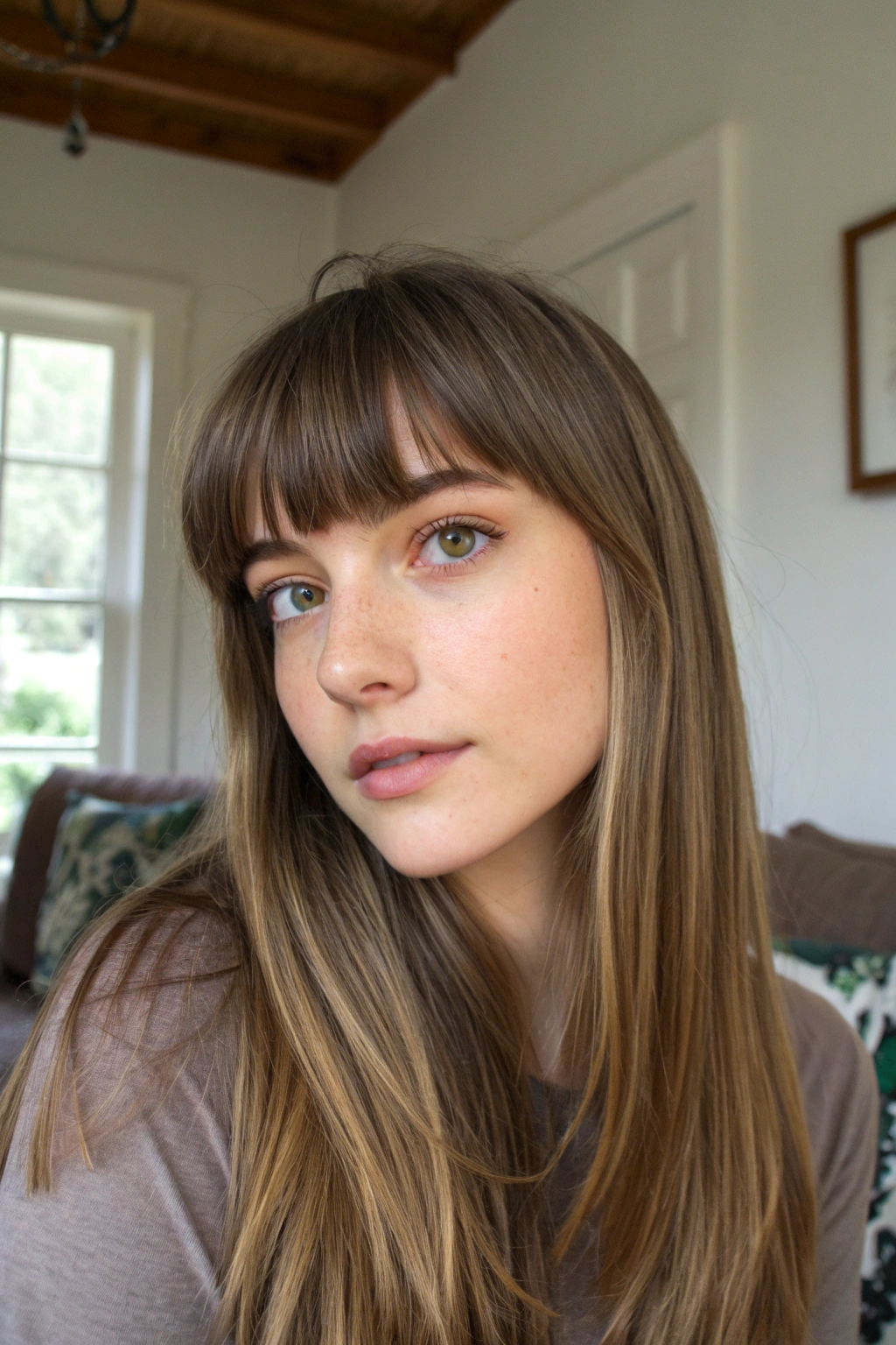 17) side-swept bangs