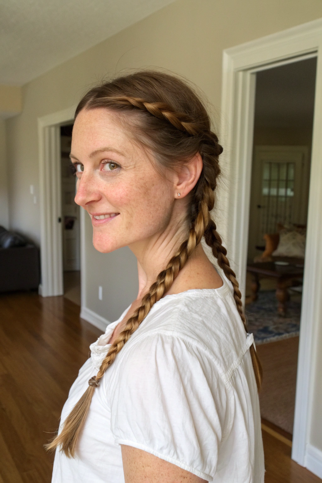 3) twisted rope pigtails