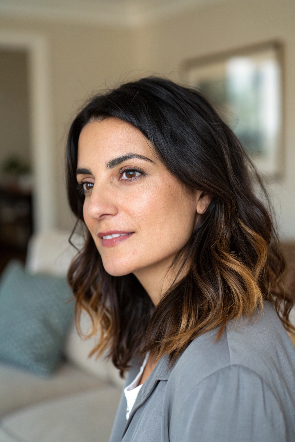 13) dark caramel highlights