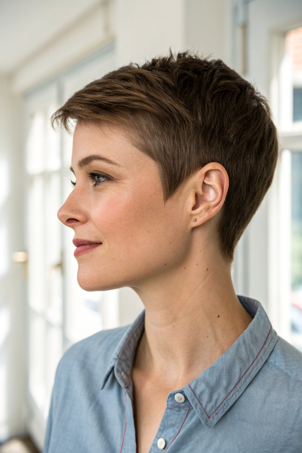 10) tapered nape cut