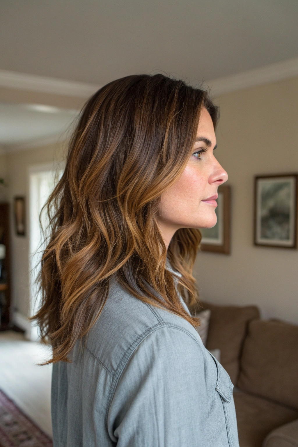 19) rich amber highlights