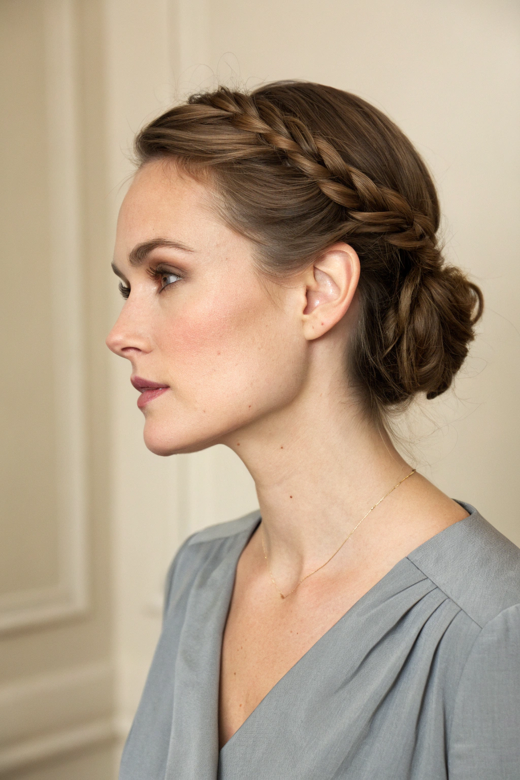 13) low braided bun