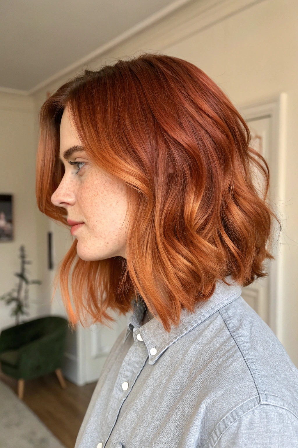 12) vibrant copper ombre