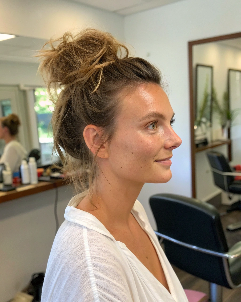 15. Quick five-minute messy bun