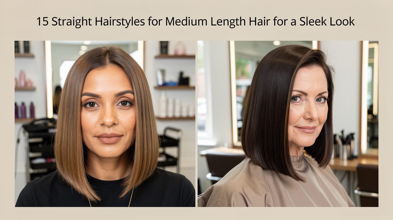 15 straight hairstyles for medium length hair for a sleek look