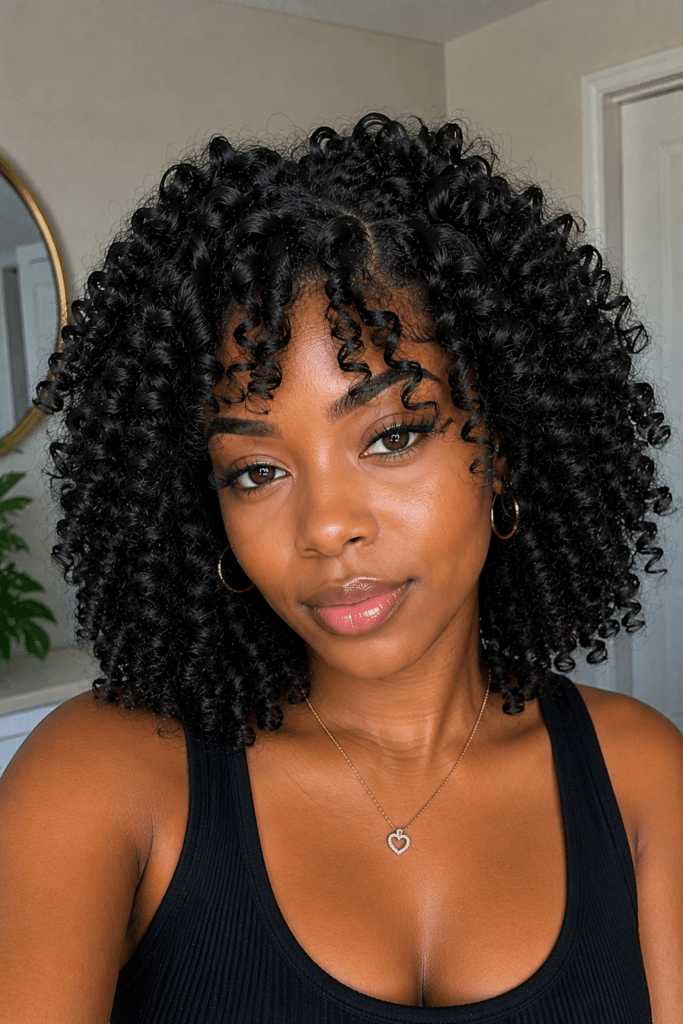 Bantu knot out for springy curls