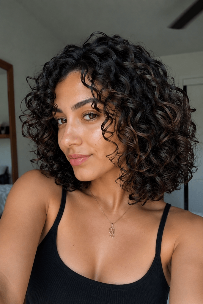 Defined ringlet bob