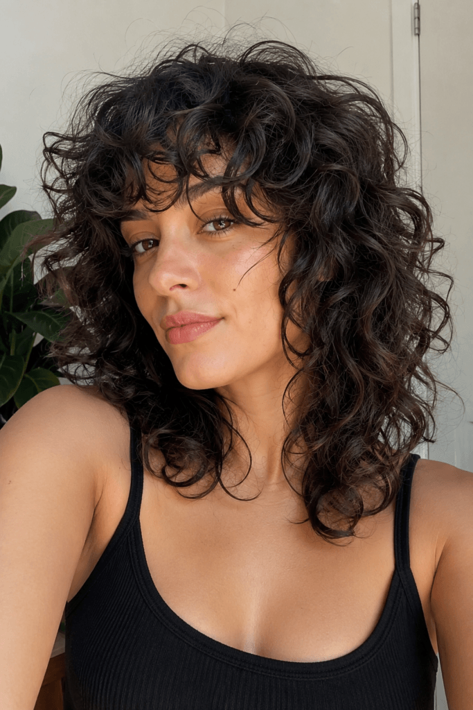 Tousled curly shag
