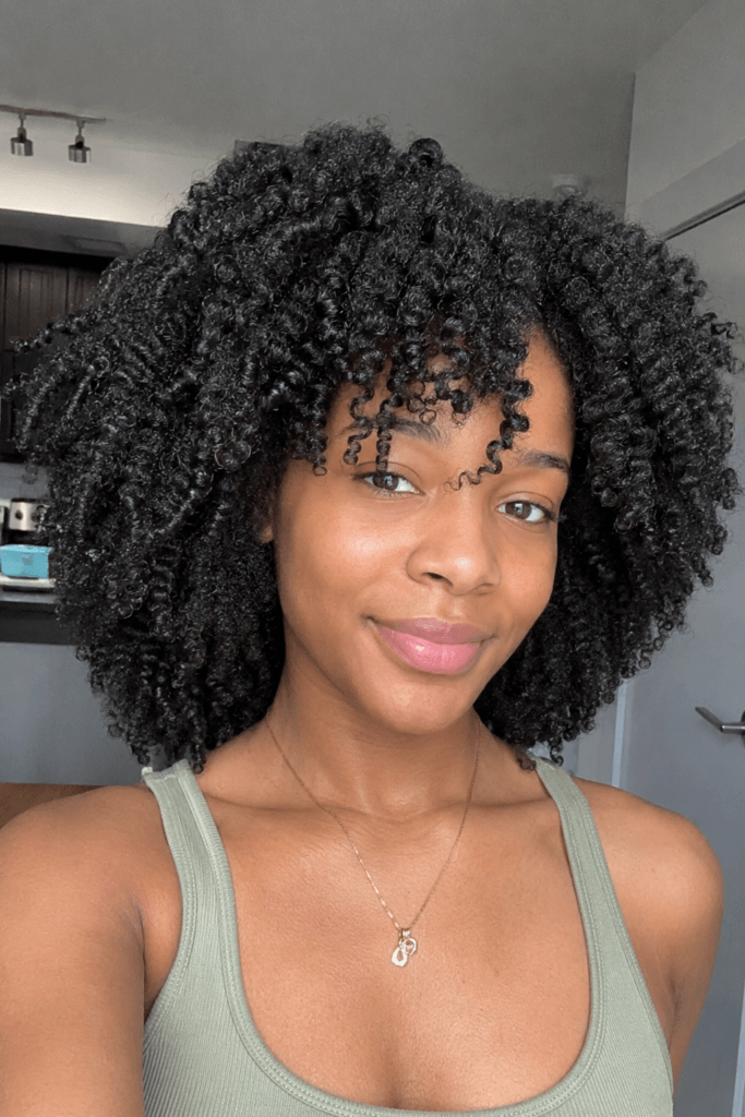 Twist out with big volume