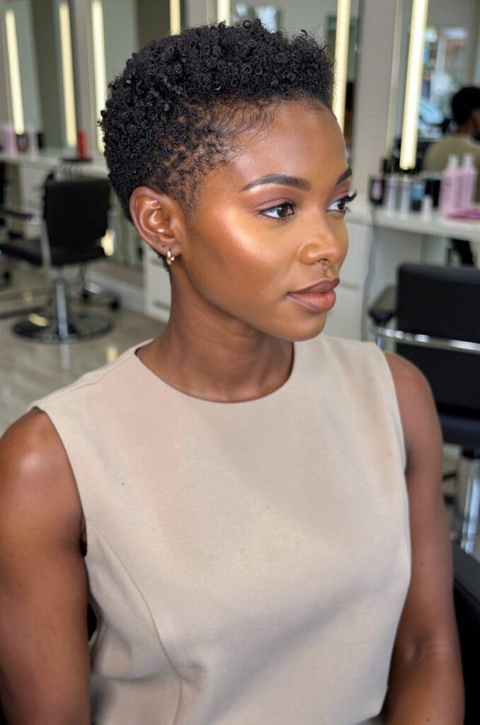 Big chop pixie curls