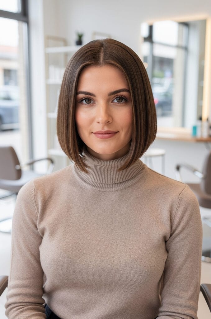 Blunt chin length cut