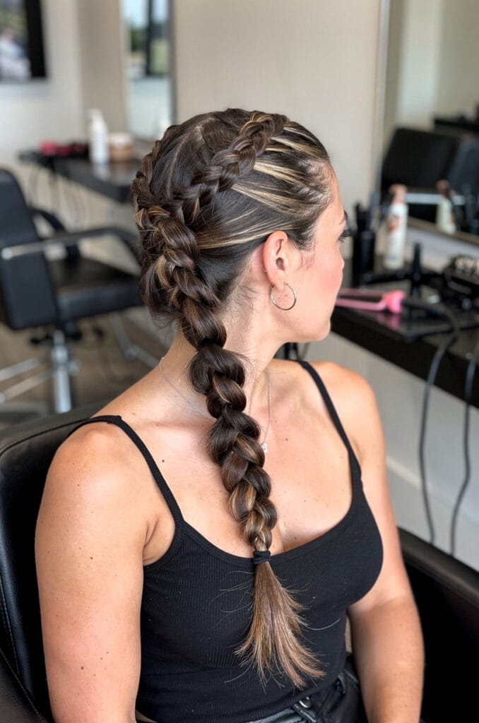 Bubble braid with braided tops