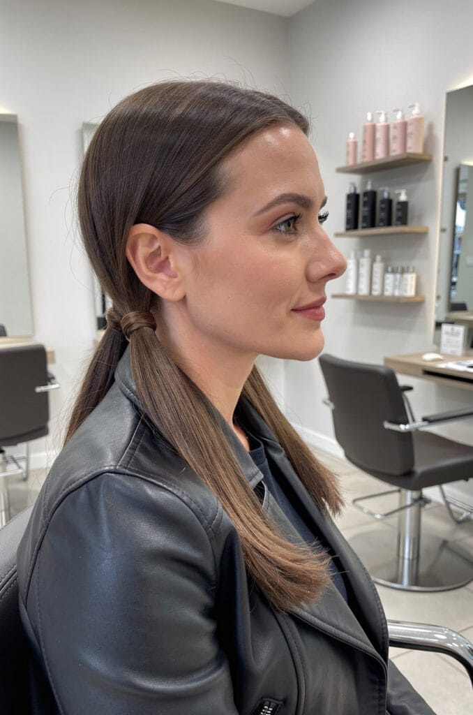 Classic low pigtails