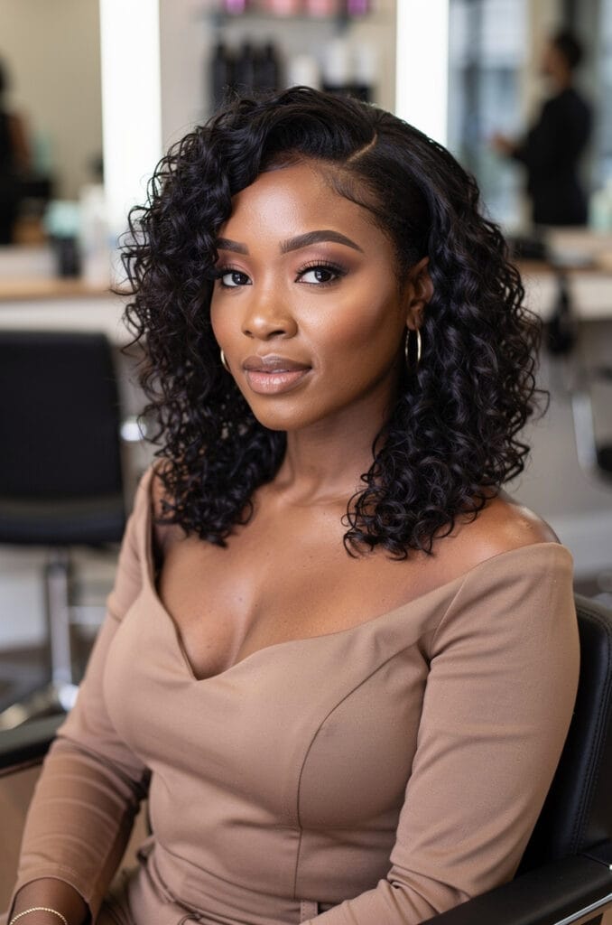 Deep-conditioned curly lob