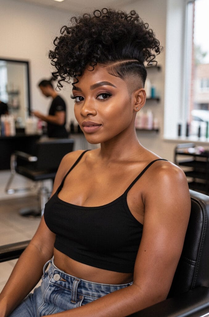 Frohawk with tamed sides