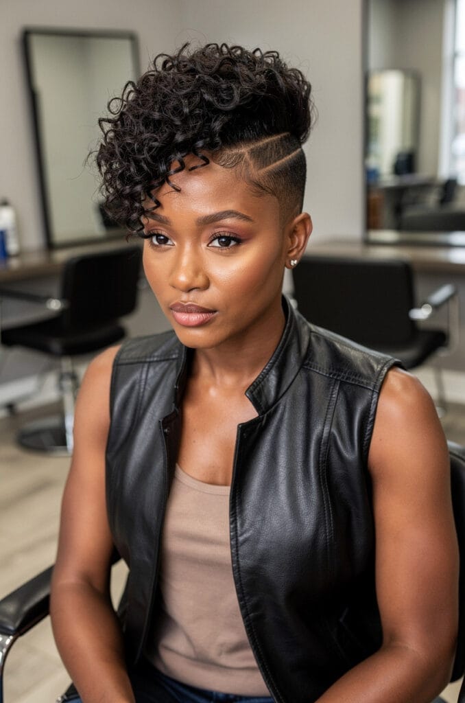 Frohawk with tapered sides