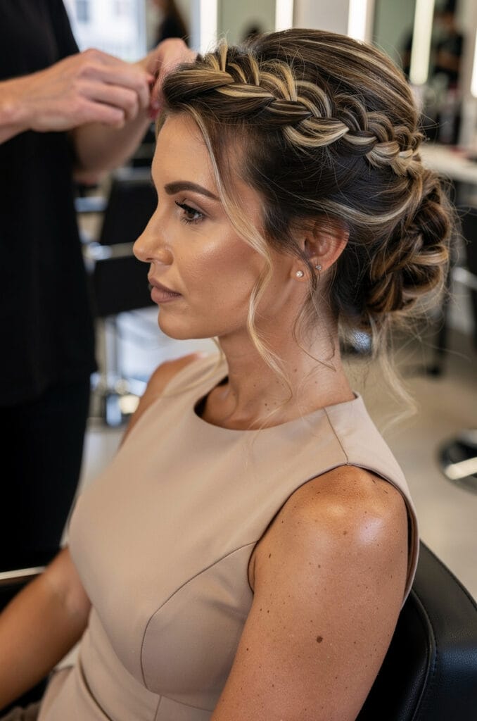 Grecian braided updo