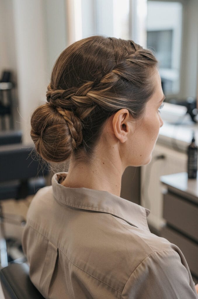 Low braided chignon 1 678x1024 1