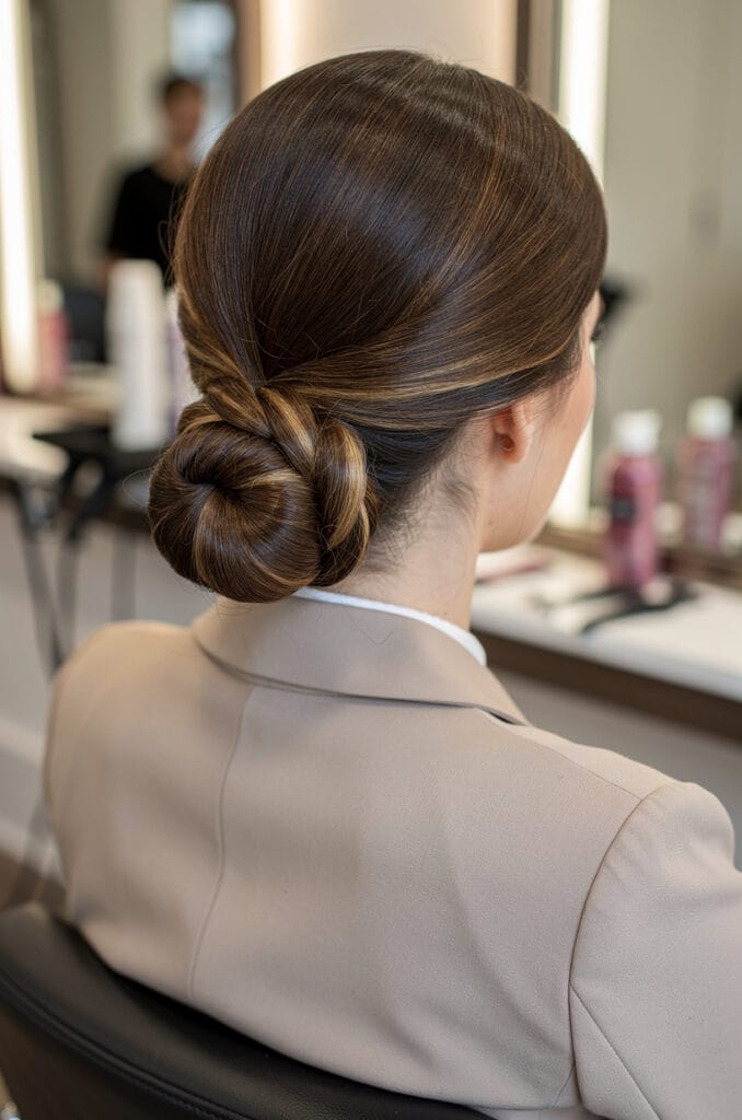 Low twisted chignon