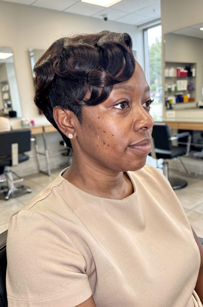 Night before pin curls