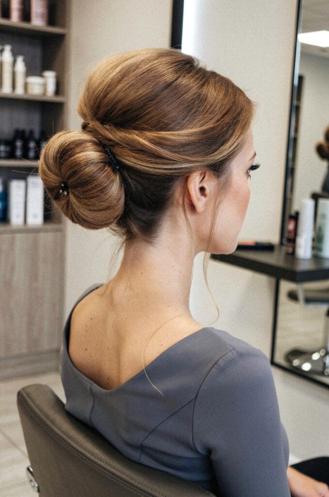 Pinned roll bun for structured volume