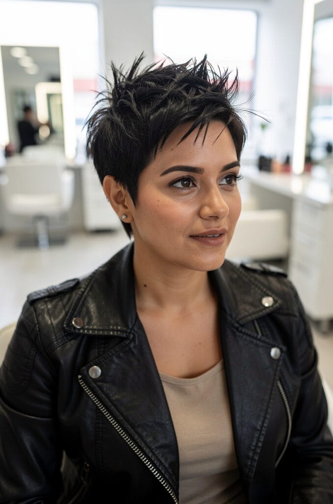 Textured spiky pixie