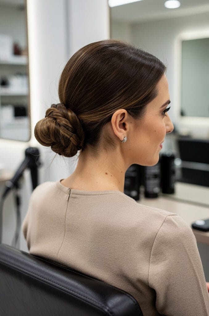 Twisted low bun