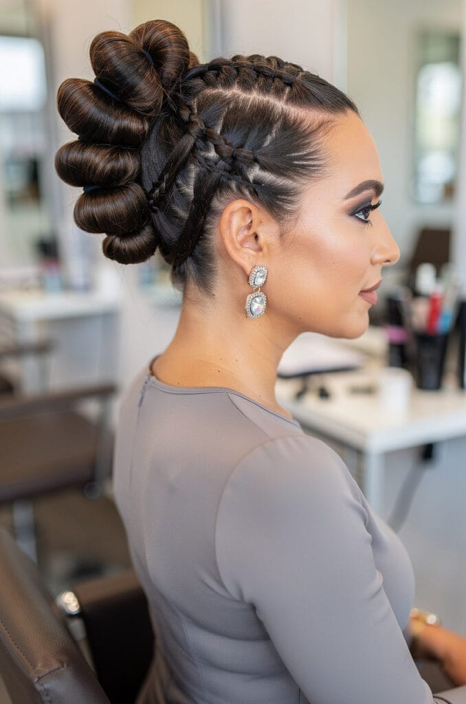 Wrapped bubble ponytail