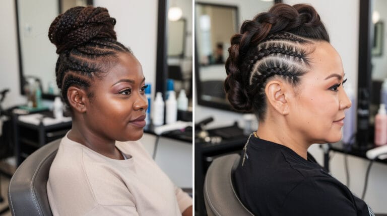 14 easy cornrow updo hairstyles for natural hair