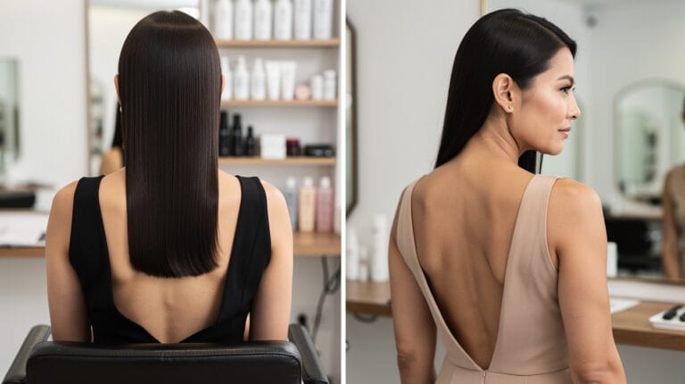 15 straight hair styles for backless dresses that highlight your back