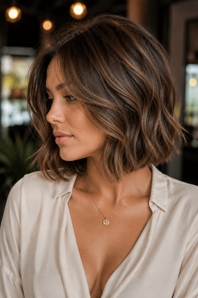 Layered bob with soft waves1