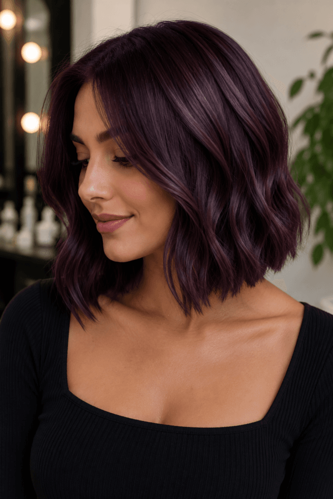 Plum on a bob cut1