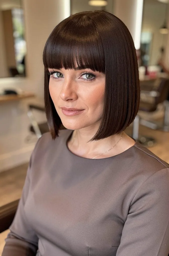 Blunt bob with curtain bangs 678x1024 1