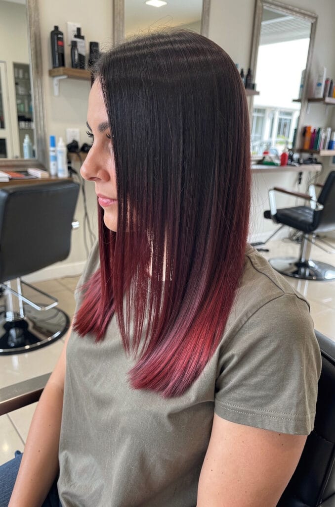 Cherry cola dip dye