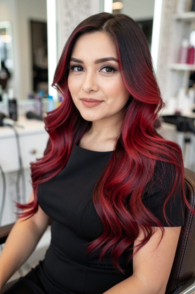 Cherry cola ombre