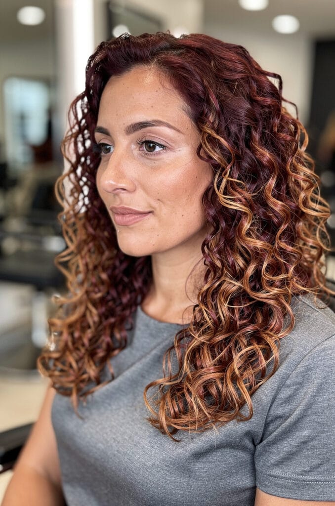 Cherry cola with caramel highlights