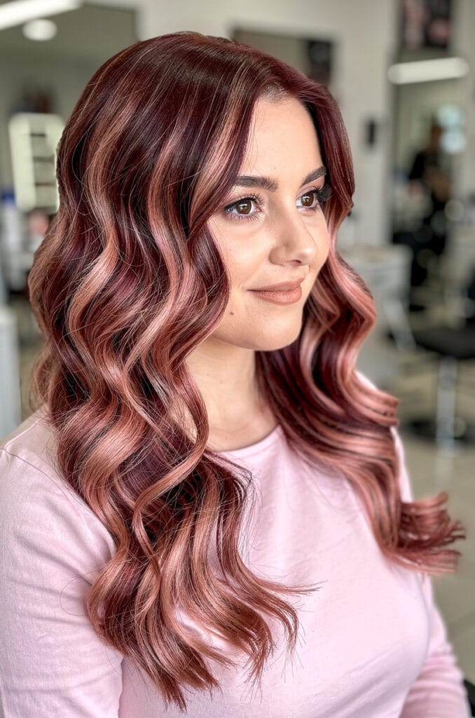 Cherry cola with rose gold accents