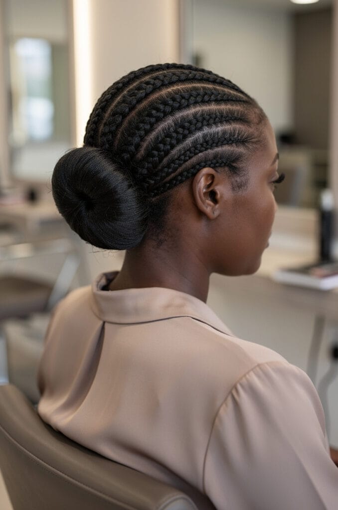 Cornrow french roll updo 678x1024 1