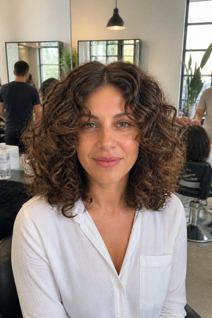 Curly cut with center part and layers 683x1024 1